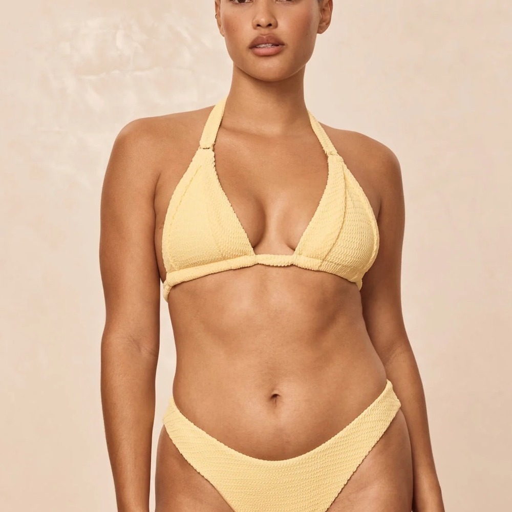 Monday Swimwear Morocco Top Honey Crinkle Medium New With Tags
